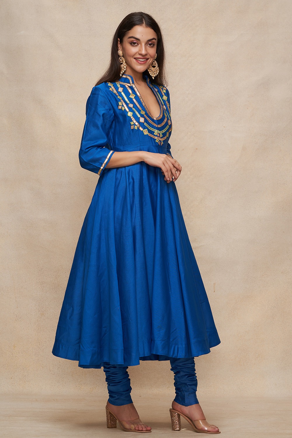 Royal Blue Gota Anarkali